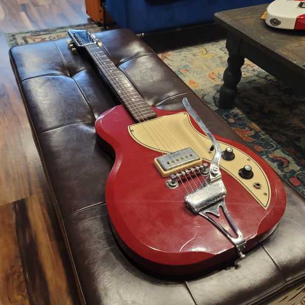 1960 Supro Belmont Poppy Red w/ Case