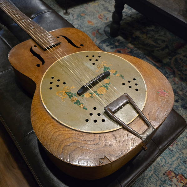 1930s Kay Del Oro "Fauxbro" Resonator Acoustic Guitar w/ Case