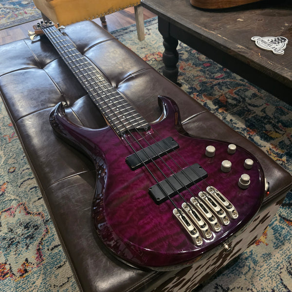 2001 Ibanez BTB 405QM - 5-String Bass - Translucent Purple - w/Hardshell Case