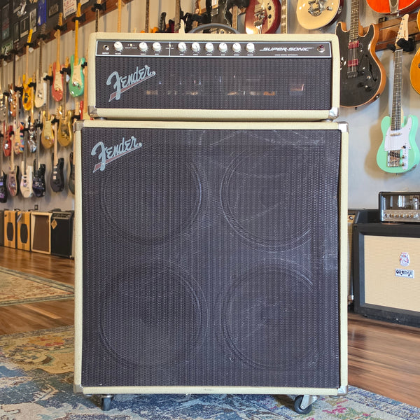 Used Fender Super-Sonic 60 Stack - Head + 4x12 Cabinet - Blonde