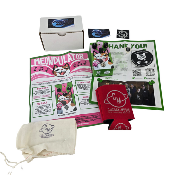 The Meowdulator - Cat Synth Pedal - B's Music Shop Cusack Effects w/ Box and Paperwork