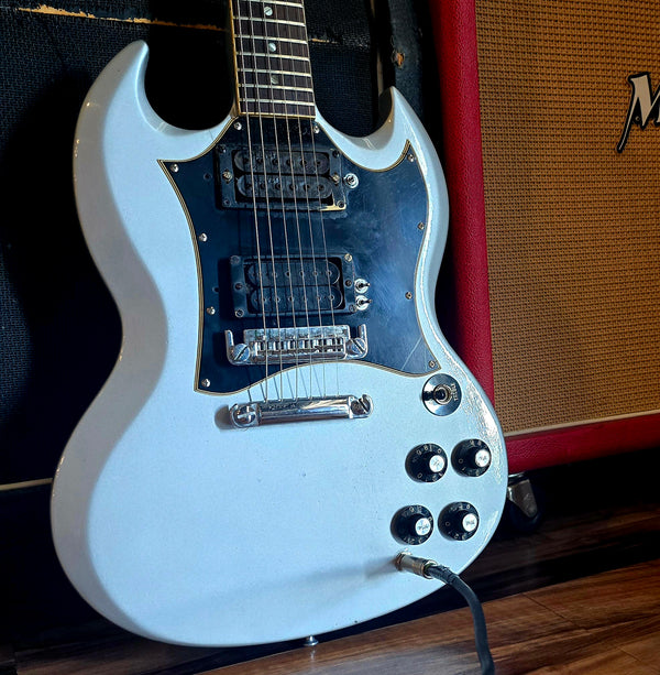 1969 Gibson SG Special - Refinished Silver - Humbuckers - w/ Chainsaw Case