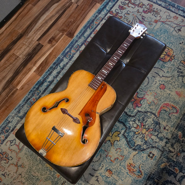 c. 1940 S.S. Stewart 17.25" Professional Archtop Guitar- Buegeleisen & Jacobson - Natural Blonde - w/Case
