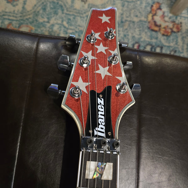 Faux Ibanez Iceman - Red Yuenger Stars - Locking Tremolo - Chibanez