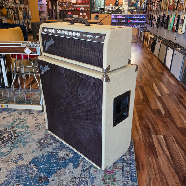 Used Fender Super-Sonic 60 Stack - Head + 4x12 Cabinet - Blonde