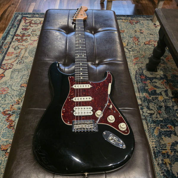 2011 Fender Lone Star Deluxe Strat - Black Stratocaster - Texas Specials + Pearly Gates HSS