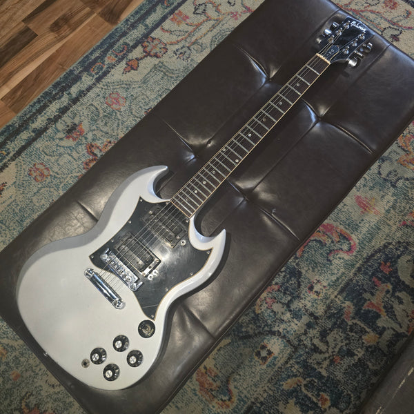 1969 Gibson SG Special - Refinished Silver - Humbuckers - w/ Chainsaw Case
