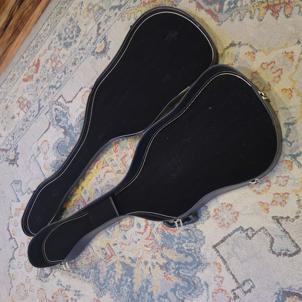 Vintage Black Chipboard Offset Electric Bass Guitar Case - 1960s? 1970s? Fits Fender and Ric