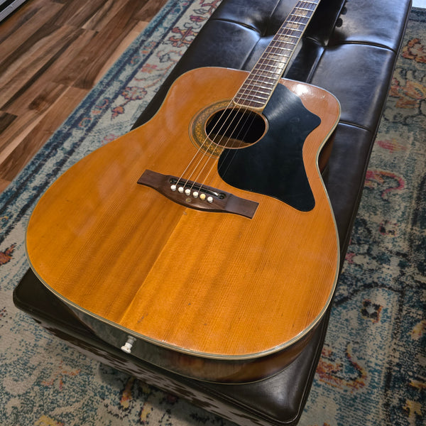 Early 1970's Univox MIJ Dreadnaught - Flame Maple Sunburst - Sold Woods - w/OHSC
