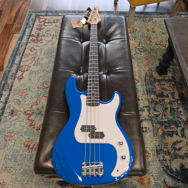 NOS Lyman LP-150 P-Style - Electric Bass - Electric Blue - w/Gig Bag