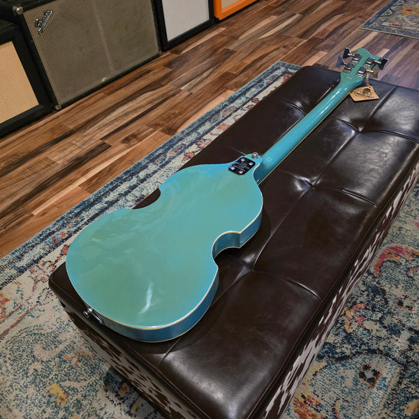 1960s Matsumoku Violin Bass MIJ Japan - Blue - w/ Case