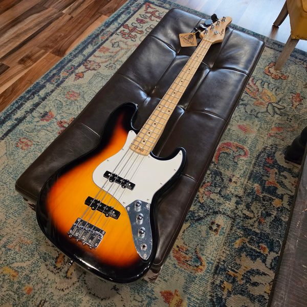 Lyman LJ-300 J-Style - Wilkinson Equipped - Electric Bass - Sunburst - w/Gig Bag