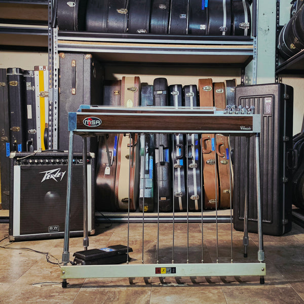 1974 MSA Classic D-10 E9/C6 8x2 Pedal Steel w/Case and 1980 Peavey LTD 400 1x15" Amp