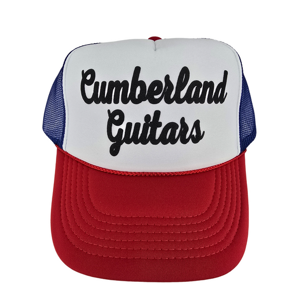 Cumberland Guitars - Puffy Trucker Hat - Red/White/Blue/Black