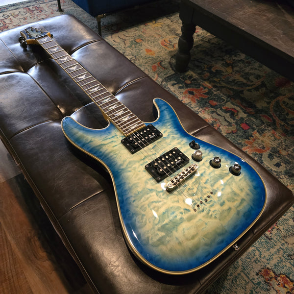 2018 Schecter Omen Extreme - Ocean Blue Burst - w/ Hardshell Case