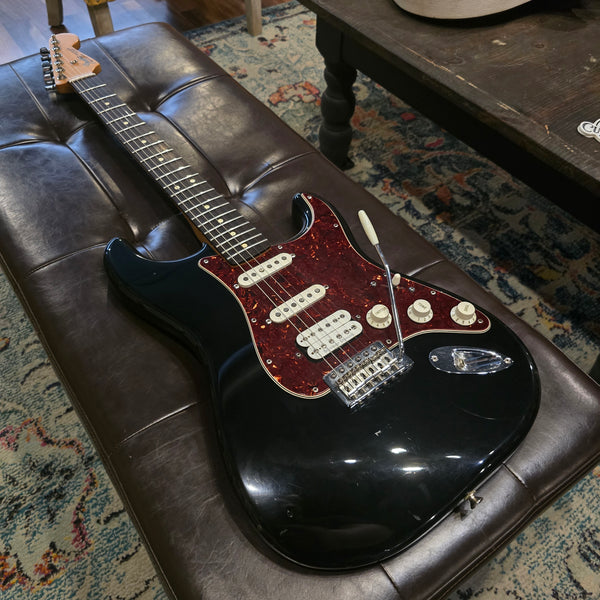 2011 Fender Lone Star Deluxe Strat - Black Stratocaster - Texas Specials + Pearly Gates HSS