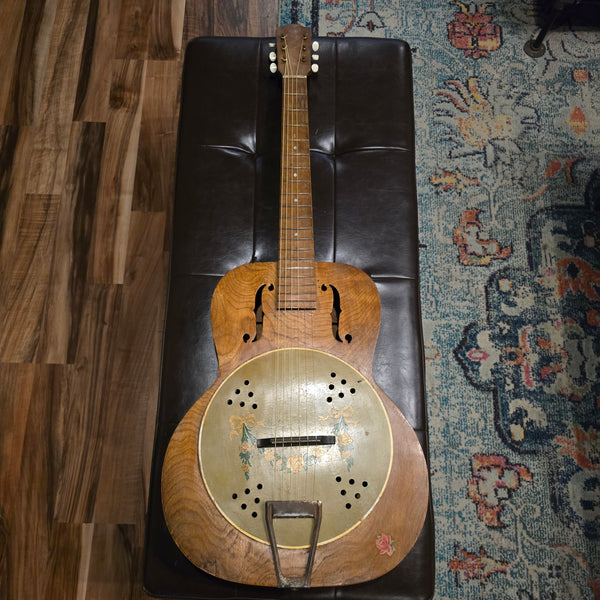 1930s Kay Del Oro "Fauxbro" Resonator Acoustic Guitar w/ Case