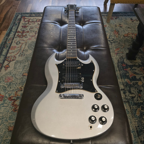 1969 Gibson SG Special - Refinished Silver - Humbuckers - w/ Chainsaw Case