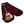Load image into Gallery viewer, Cumberland Guitars - Embroidered Deluxe Teardrop Electric Bass Guitar Case - Black / Burgundy
