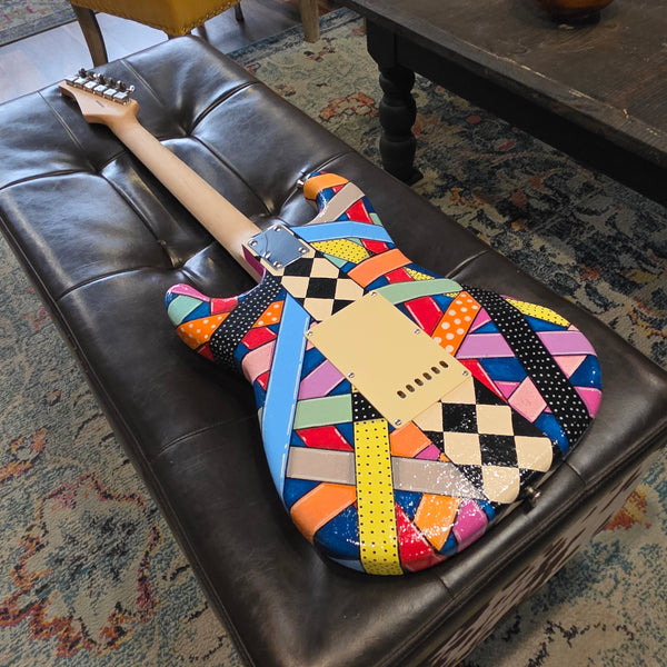 Lyman Artist Texture Series - Hand Painted - One-of-a-Kind Guitar - Multi-color - w/Gig Bag