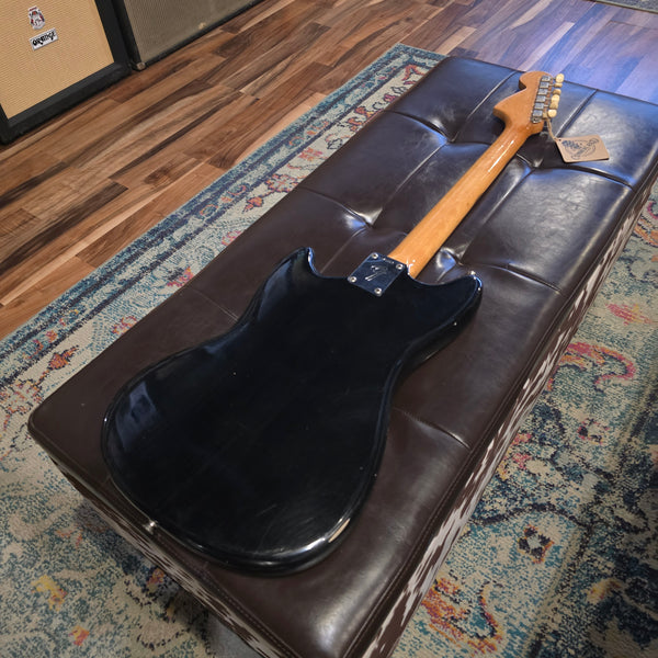1966 Fender Musicmaster - Offset Body 24" Scale - Refin Black - w/OHSC