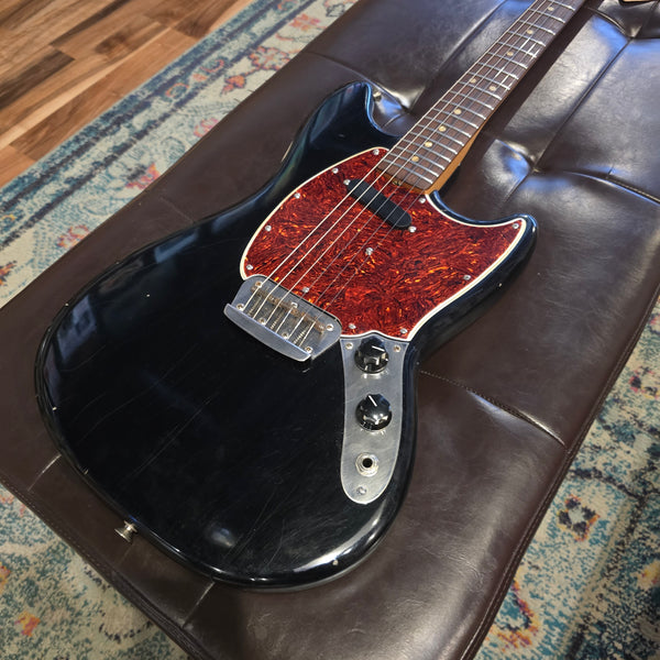 1966 Fender Musicmaster - Offset Body 24" Scale - Refin Black - w/OHSC