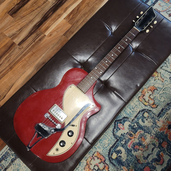 1960 Supro Belmont Poppy Red w/ Case