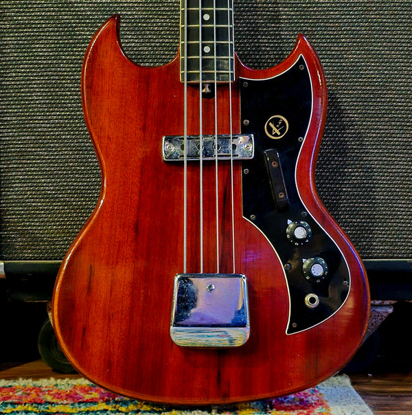 Early 1970s Kay K-1B Short Scale Bass - SG Body - w/ Gig Bag