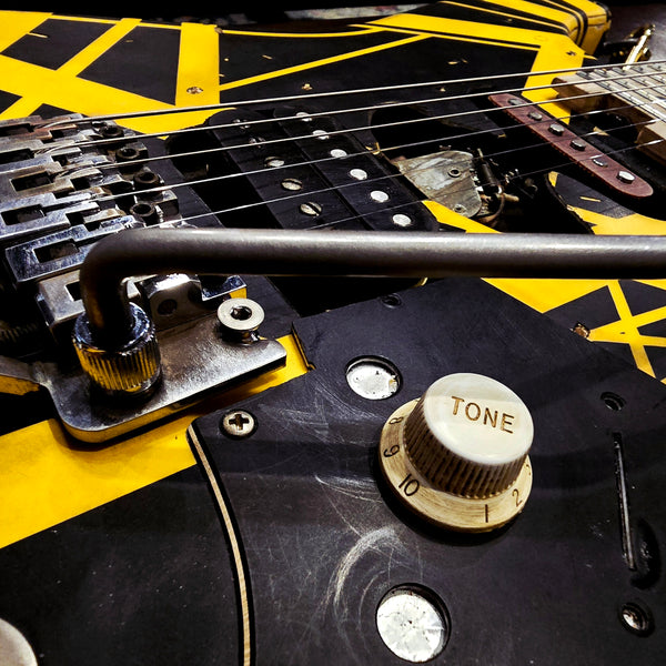 Used Judah Guitars - EVH Stripe Series Relic - Yellow/Black - Frankenstein Bumblebee - w/Hardshell Case