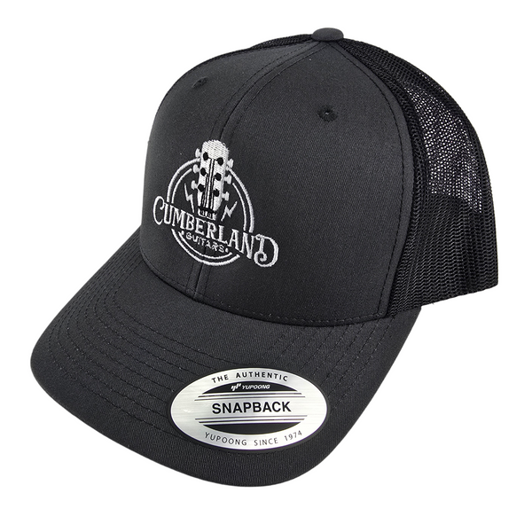 Cumberland Guitars - Classic Trucker Hat - Charcoal / Black / White Logo