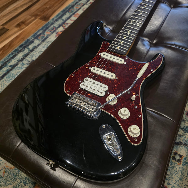 2011 Fender Lone Star Deluxe Strat - Black Stratocaster - Texas Specials + Pearly Gates HSS