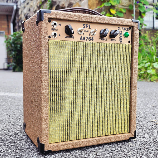 Hunter Amplifiers - 2-Face Champ - 5F1 & AA764 Tweed & Blackface in one!  - 1x8" Combo Tube Amp - Brown