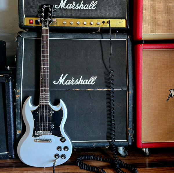 1969 Gibson SG Special - Refinished Silver - Humbuckers - w/ Chainsaw Case