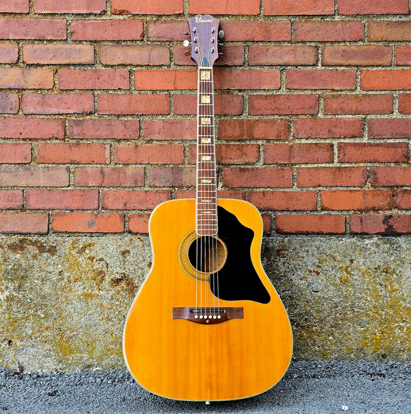 Early 1970's Univox MIJ Dreadnaught - Flame Maple Sunburst - Sold Woods - w/OHSC