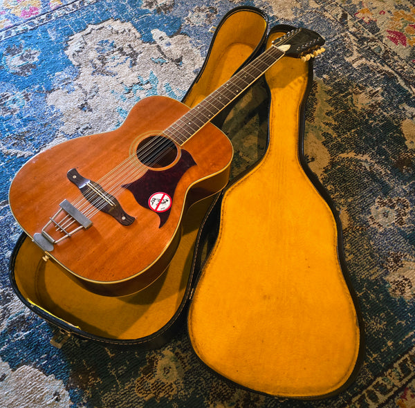 1972 Harmony H1269 12-String Acoustic - Natural - w/Original Case