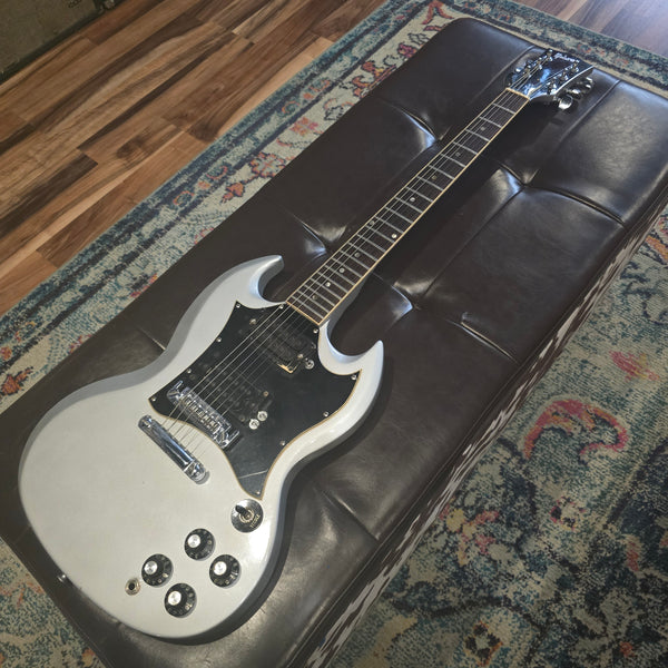 1969 Gibson SG Special - Refinished Silver - Humbuckers - w/ Chainsaw Case
