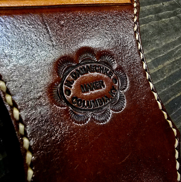 Wolf Briar Leather Company - Hand-Tooled Custom Handmade Guitar Strap - Leaf and Acorn Motif