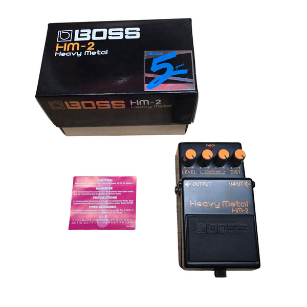 1990 Boss HM-2 Heavy Metal Distortion Pedal - Black Label - w/Original Box