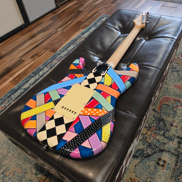 Lyman Artist Texture Series - Hand Painted - One-of-a-Kind Guitar - Multi-color - w/Gig Bag