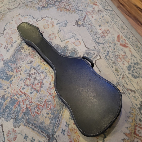 Vintage Black Chipboard Offset Electric Bass Guitar Case - 1960s? 1970s? Fits Fender and Ric