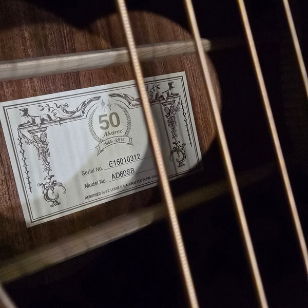 2015 Alvarez AD60SB 50th Anniversary - Sunburst - w/Hardshell Case