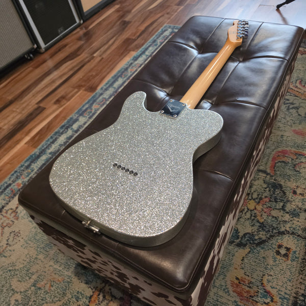 Custom Partscaster Telecaster - Silver Sparkle - Bigsby - w/Hardshell Case