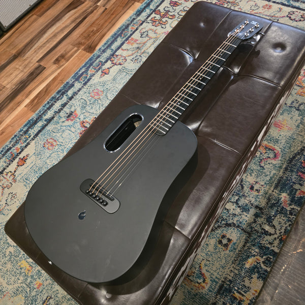 Blue Lava - 36" Touch -Smart Guitar w/ Touchscreen - w/ Airflow Case - Midnight Black