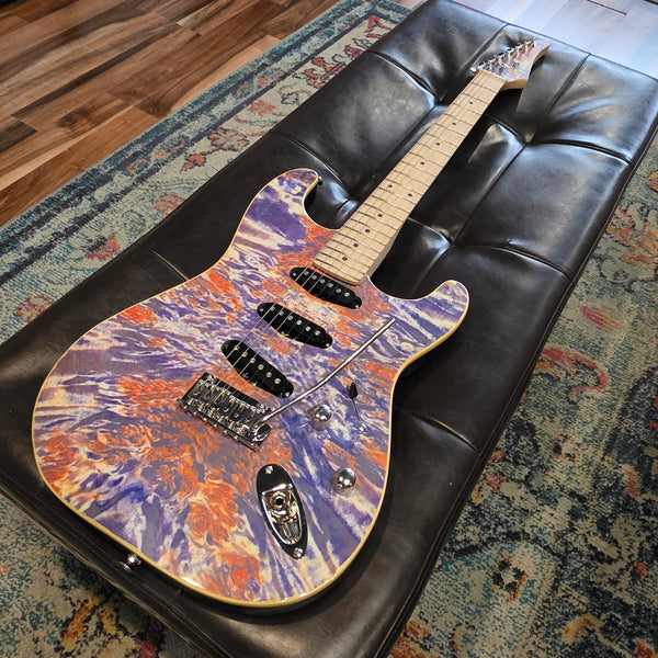 Lyman LS-400 Prototype - S-Style Electric Guitar - One-of-a-Kind Psychedelic Graphics