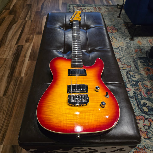 2014 G&L ASAT Deluxe - Tribute Series - Cherry Burst Flametop - w/ Hardshell Case