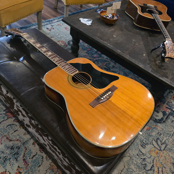 Early 1970's Univox MIJ Dreadnaught - Flame Maple Sunburst - Sold Woods - w/OHSC
