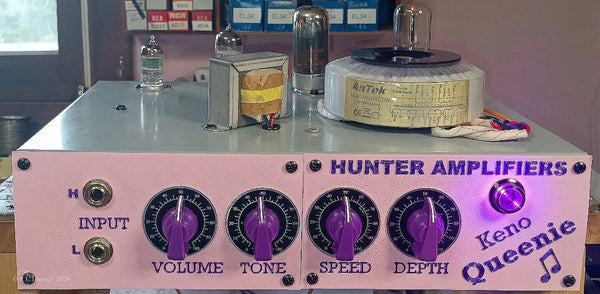 Hunter Amplifiers - The Keno Queenie - 5-watts Class A Handwired Tube Amp Head - Pink