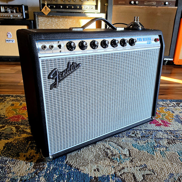 Used Fender '68 Custom Pro Reverb - Silverface - 40watt - 1x12 - Combo Tube Amp - w/Cover