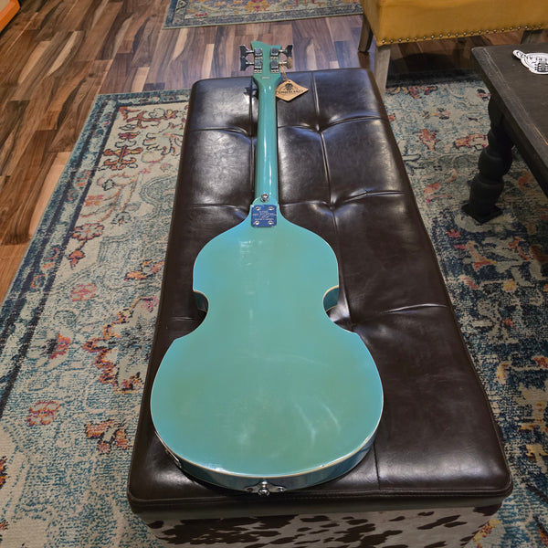 1960s Matsumoku Violin Bass MIJ Japan - Blue - w/ Case