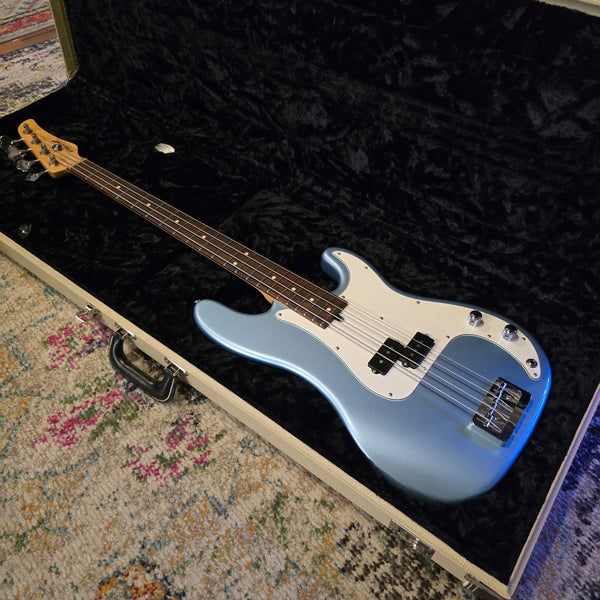 Mike Lull P4 Bass - Ice Blue Metallic - Brazilian Rosewood w/ Hardshell Case - P